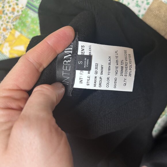 Intermix Stretch Knit Flare Ribbed Trousers with Front Slit - Picture 9 of 12